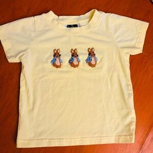 Charming Cream Kids' T-Shirt with Embroidered Bears
